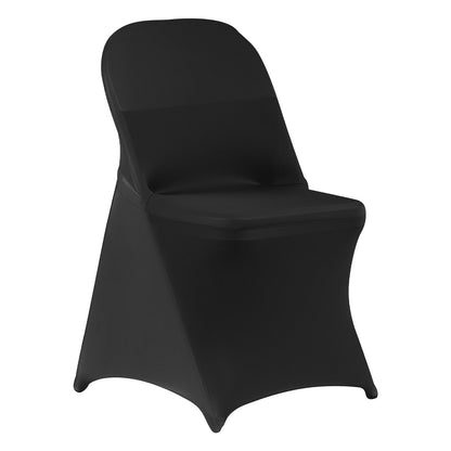 150 Pcs Black Chair Covers, Polyester Spandex Chair Cover, Stretch Slipcovers for Wedding Party Dining Banquet Flat-Front Chair Covers, Fits Chair Measures up to 17.72 x 18.11 x 30.31 inch