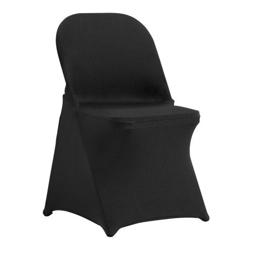Stretch Spandex Folding Chair Covers, Universal Fitted Chair Cover, Removable Washable Protective Slipcovers, for Wedding, Holiday, Banquet, Party, Celebration, Dining (30PCS Black)