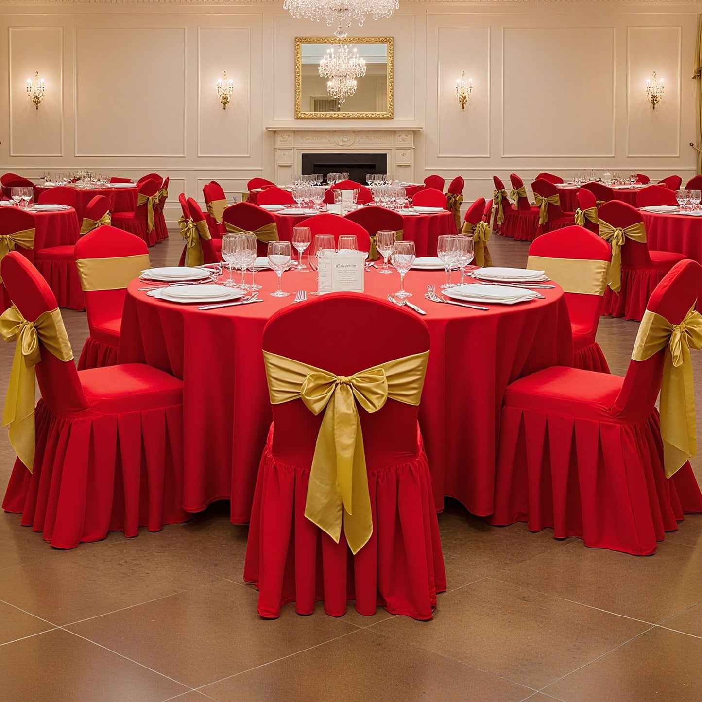 30 rote Stuhlhussen, Polyester-Spandex-Mischgewebe, dehnbare Überzüge für Hochzeitsfeiern, Bankette und andere fest installierte Stühle, passend für Stühle mit Maßen bis zu 51 x 45 x 95 cm (20,08 x 17,72 x 37,4 Zoll).