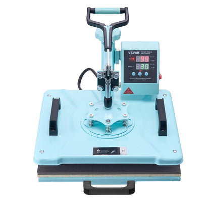 Heat Press Machine, 12 x 15 inch, 5 in 1 Heat Transfer Machine with 30 oz Tumbler Press, 360° Swing Away T-Shirt Pressing, Digital Precise Control, for T-Shirts/Mugs/Hats/Plates, Green