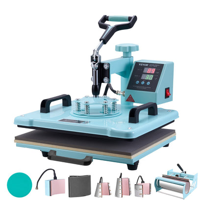 Heat Press Machine 300 x 380 mm 8 in 1 with 850.5 g Tumbler Press T-Shirts Green