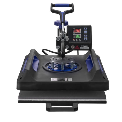 5 in 1 Heat Press Machine 38x38 in 850.5 g Tumbler Press T-Shirts Black+Blue
