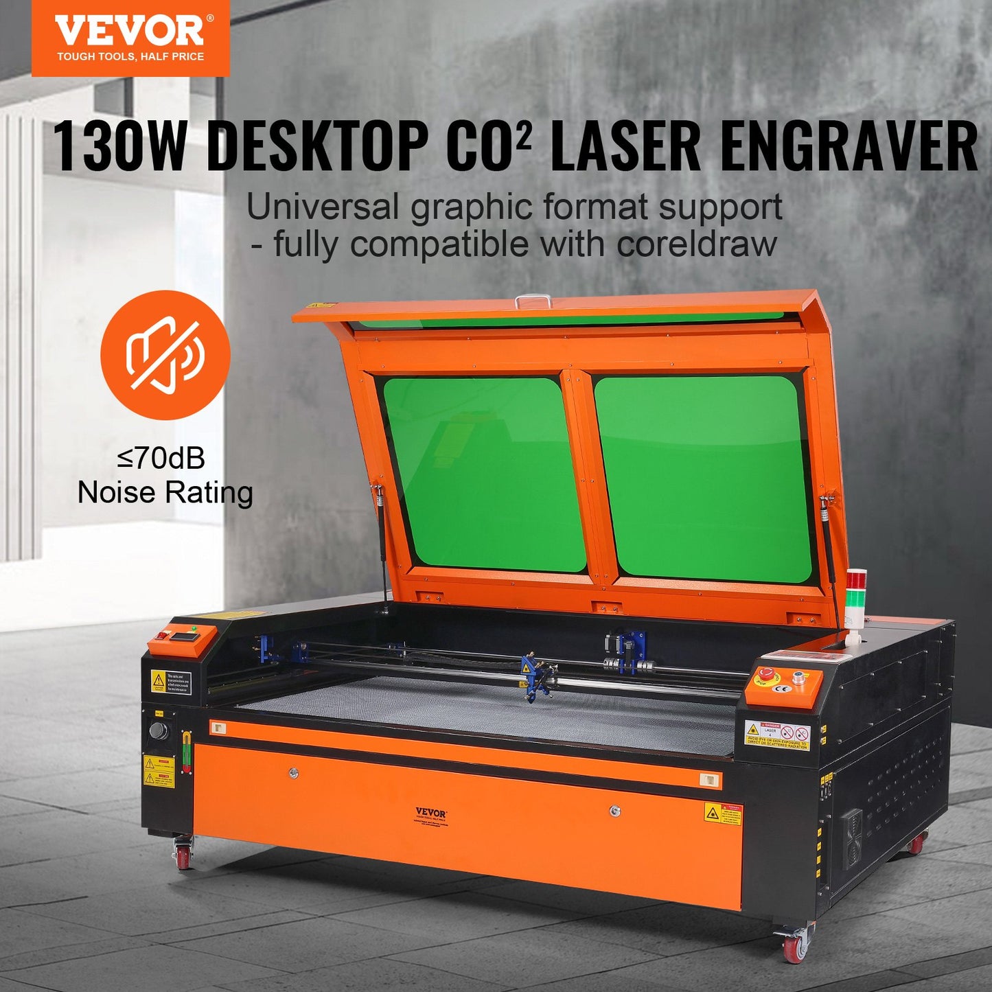 130W CO2 Laser Engraver, 89 x 140 cm(35 x 55 in), 500 mm/s(19.7 IPS) Laser Cutter Machine with 2-Way Pass Air Assist, Compatible with LightBurn, CorelDRAW, AutoCAD, Windows, Mac OS, Linux, for Wood Acrylic Fabric More