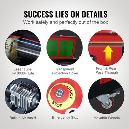 130W CO2 Laser Engraver, 89 x 140 cm(35 x 55 in), 500 mm/s(19.7 IPS) Laser Cutter Machine with 2-Way Pass Air Assist, Compatible with LightBurn, CorelDRAW, AutoCAD, Windows, Mac OS, Linux, for Wood Acrylic Fabric More