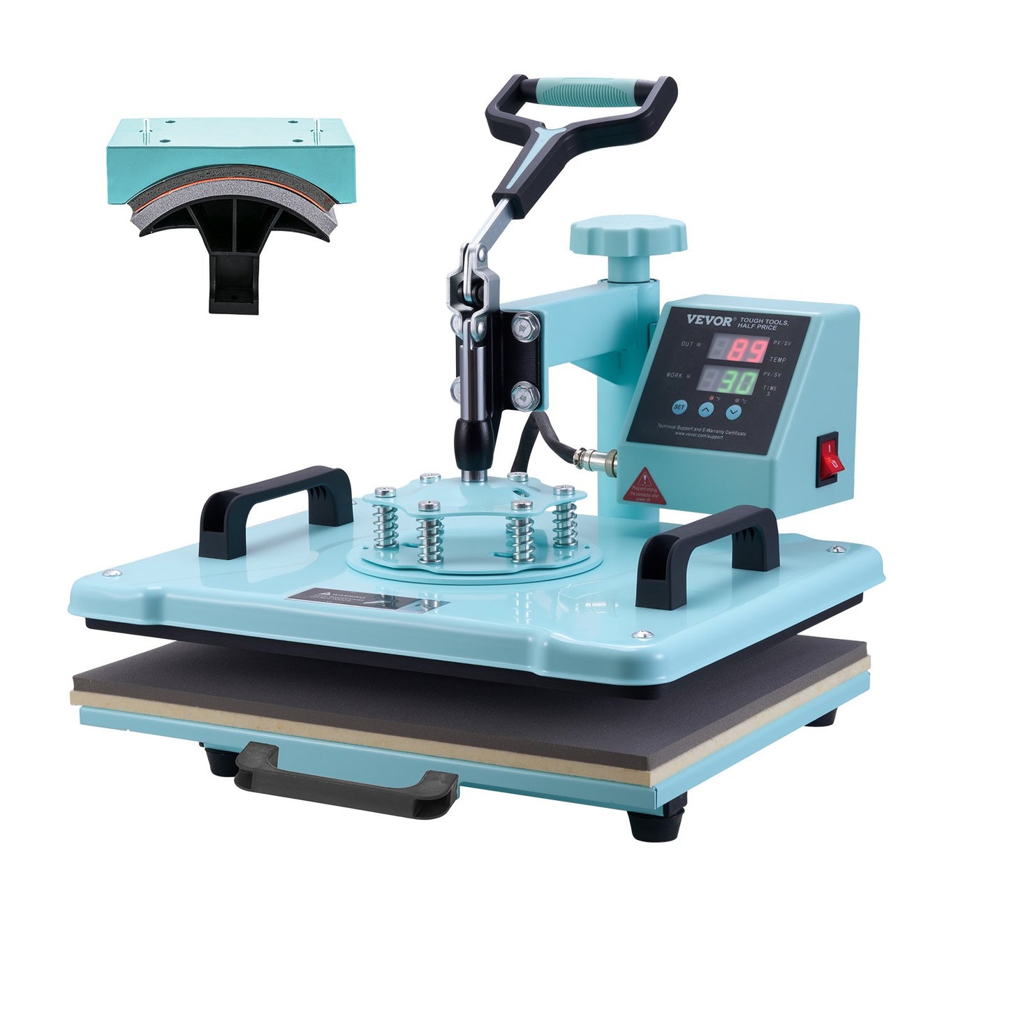 Heat Press Machine 30.5x38.1 cm 2 in 1 Heat Transfer Machine for T-Shirts Hats