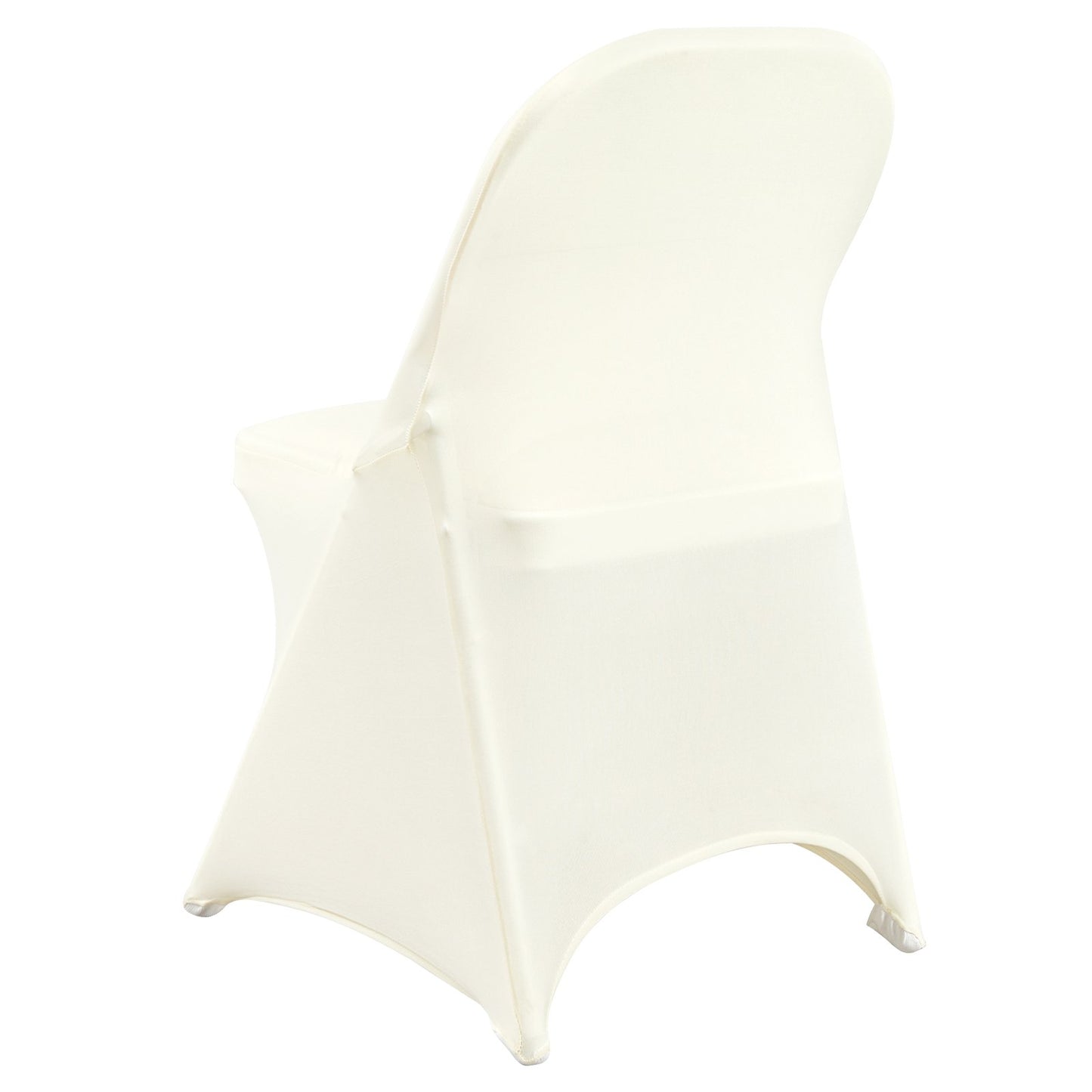 Stretch Spandex Folding Chair Covers, Universal Fitted Chair Cover, Removable Washable Protective Slipcovers, for Wedding, Holiday, Banquet, Party, Celebration, Dining (30PCS Ivory White)