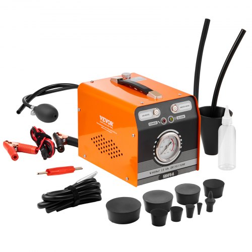 Automotive Smoke Machine Leak Detector, EVAP Smoke Machine Leak Tester with Built-in Air Pump & Pressure Gauge, Dual-Mode Diagnostic Leak Detector for Vacuum, Fuel, Pipeline System Testing