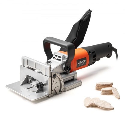 Biscuit Plate Joiner, 5.9A, Plate Joiner Tool Kit with 11,600 RPM 760W Motor, 45-Degree Locating Notch, Carbide Tipped Blade, Wood Biscuits, Dust Bag, Adjustable Angle & Depth, for Woodworking