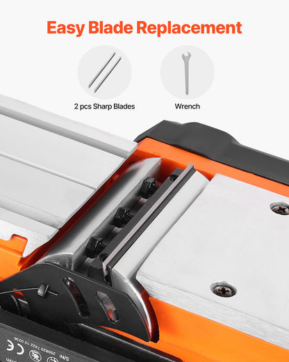 Electric Hand Planer, 82 mm Cut Width, 900W 14500 RPM Corded Power Handheld Planer for Wood, with Adjustable Cut Depth, 2 Blades, for Woodworking Wood Chamfer DIY Smooth Finish Carpentry Tool