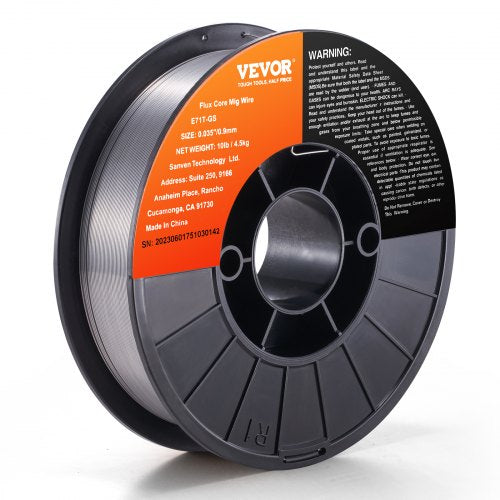 Flux Core Welding Wire, E71T-GS 0.089 cm 4.5 kg, Gasless Mild Steel MIG Welding Wire with Low Splatter for All Position Arc Welding and Outdoor Use