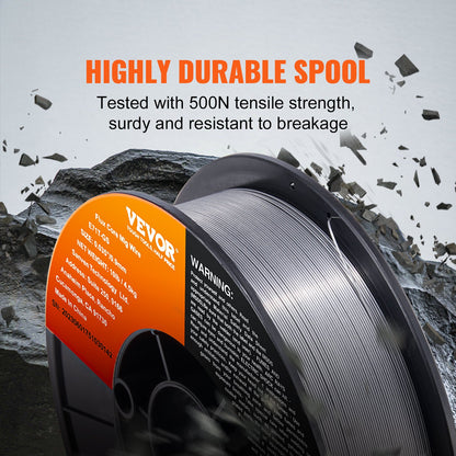 Flux Core Welding Wire, E71T-GS 0.089 cm 4.5 kg, Gasless Mild Steel MIG Welding Wire with Low Splatter for All Position Arc Welding and Outdoor Use
