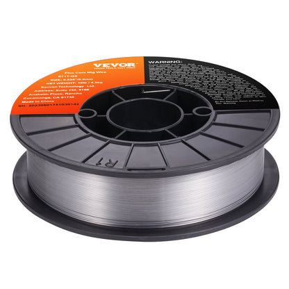 Flux Core Welding Wire, E71T-GS 0.089 cm 4.5 kg, Gasless Mild Steel MIG Welding Wire with Low Splatter for All Position Arc Welding and Outdoor Use