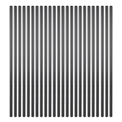 Staircase Balusters 51 Pack, 36 In Aluminum Stair Balusters, 3/4 In Water-Proof Round Metal Spindle Railing, Hollow Deck Railing with Rail Caps & Screws for Stairs, Porch, Patio, Fence, Black