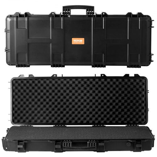 Rifle Case, Rifle Hard Case with 3 Layers Fully-protective Foams, 42 inch lockable Hard Gun Case with Wheels, IP67 Waterproof & Crushproof, for Two Rifles or Shotguns, Airsoft Gun