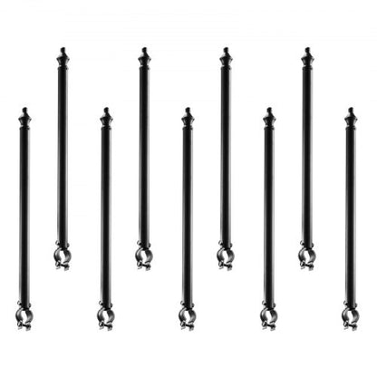 Chain Link Fence Extensions, 9 Packs 695 mm Extension Height, Galvanized Post Extender for 32 to 38 mm Top of Fence, U Bracket, Barbed Wire Extend Arm for Privacy, Prevent Dogs Jumping Out