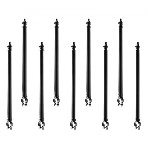 Chain Link Fence Extensions, 9 Packs 695 mm Extension Height, Galvanized Post Extender for 32 to 38 mm Top of Fence, U Bracket, Barbed Wire Extend Arm for Privacy, Prevent Dogs Jumping Out