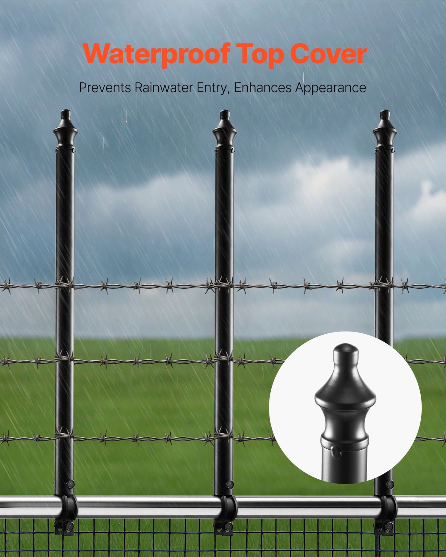 Chain Link Fence Extensions, 9 Packs 695 mm Extension Height, Galvanized Post Extender for 32 to 38 mm Top of Fence, U Bracket, Barbed Wire Extend Arm for Privacy, Prevent Dogs Jumping Out