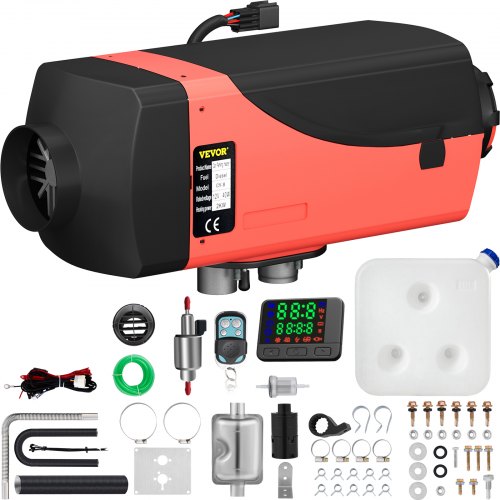Mohana 12V 2KW Diesel Air Heater Diesel heater Parking heater Air Diesel heater with Silencer,10L tank, LCD switch for cars, buses, RVs, trucks, engineering vehicles