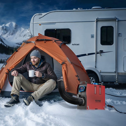 Diesel Air Heater, 12-24V 8KW, Fast Heating Diesel Parking Heater with Remote Control and Blue LCD Switch, Low Noise, Pre-Heating Function, for RV, Truck, Camper, Van, Boat and Trailer