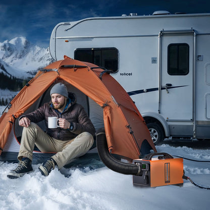 Diesel Air Heater, 12-24V 8KW, Fast Heating Diesel Parking Heater with Remote Control and Square Color Digital Display, Low Noise, Voice Announcement, for RV, Truck, Camper, Boat and Trailer