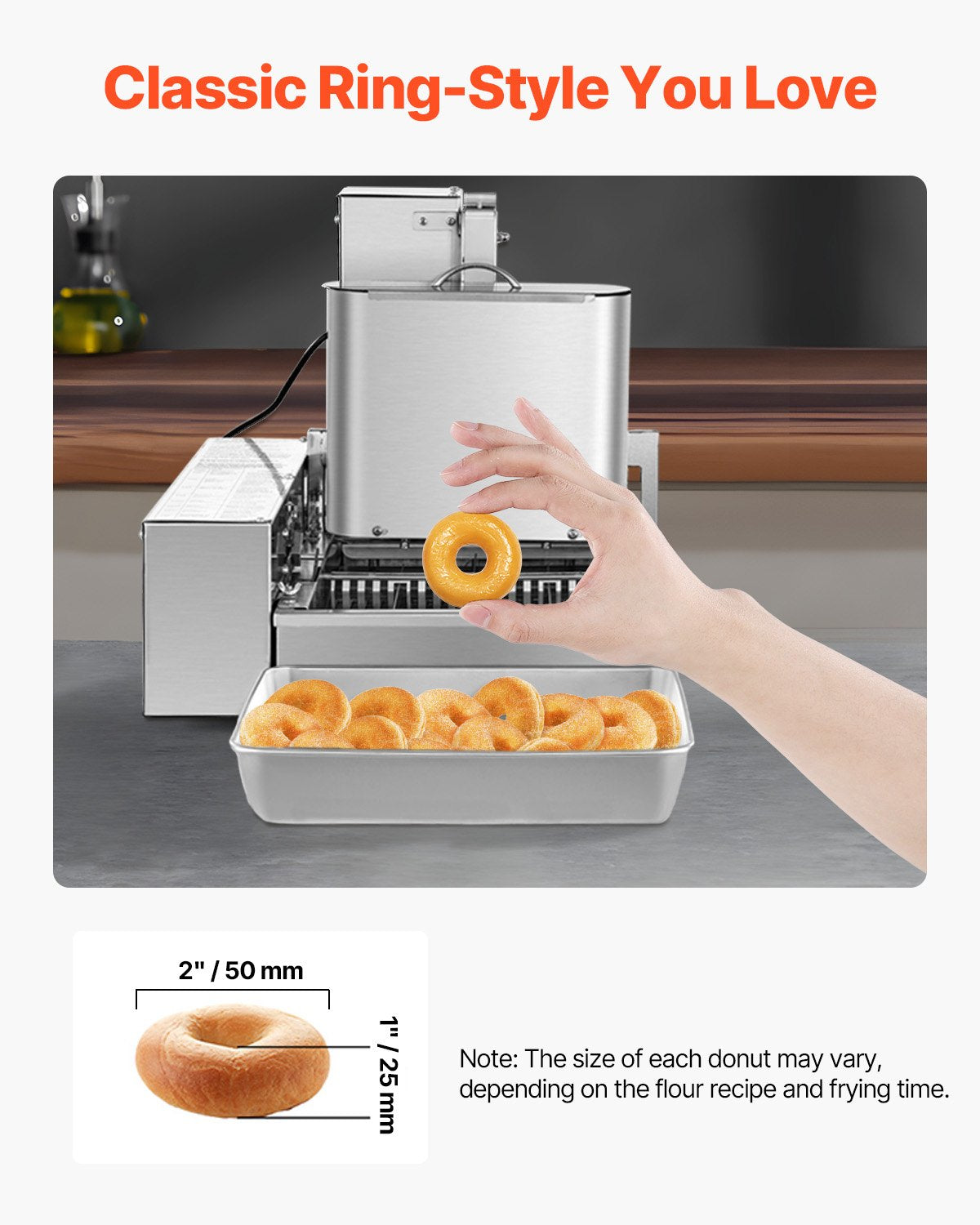 Commercial Automatic Donuts Machine, 4 Rows Donuts Making Equipment, 240 pcs/hour Electric High Power Doughnut Maker, Stainless Steel Frying Auto Fryer, with Intelligent Control