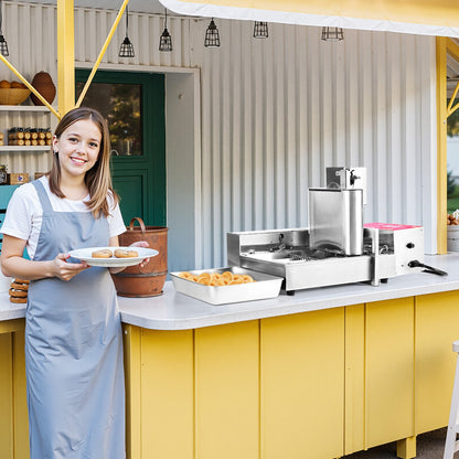 Commercial Automatic Donuts Machine, 4 Rows Donuts Making Equipment, 240 pcs/hour Electric High Power Doughnut Maker, Stainless Steel Frying Auto Fryer, with Intelligent Control