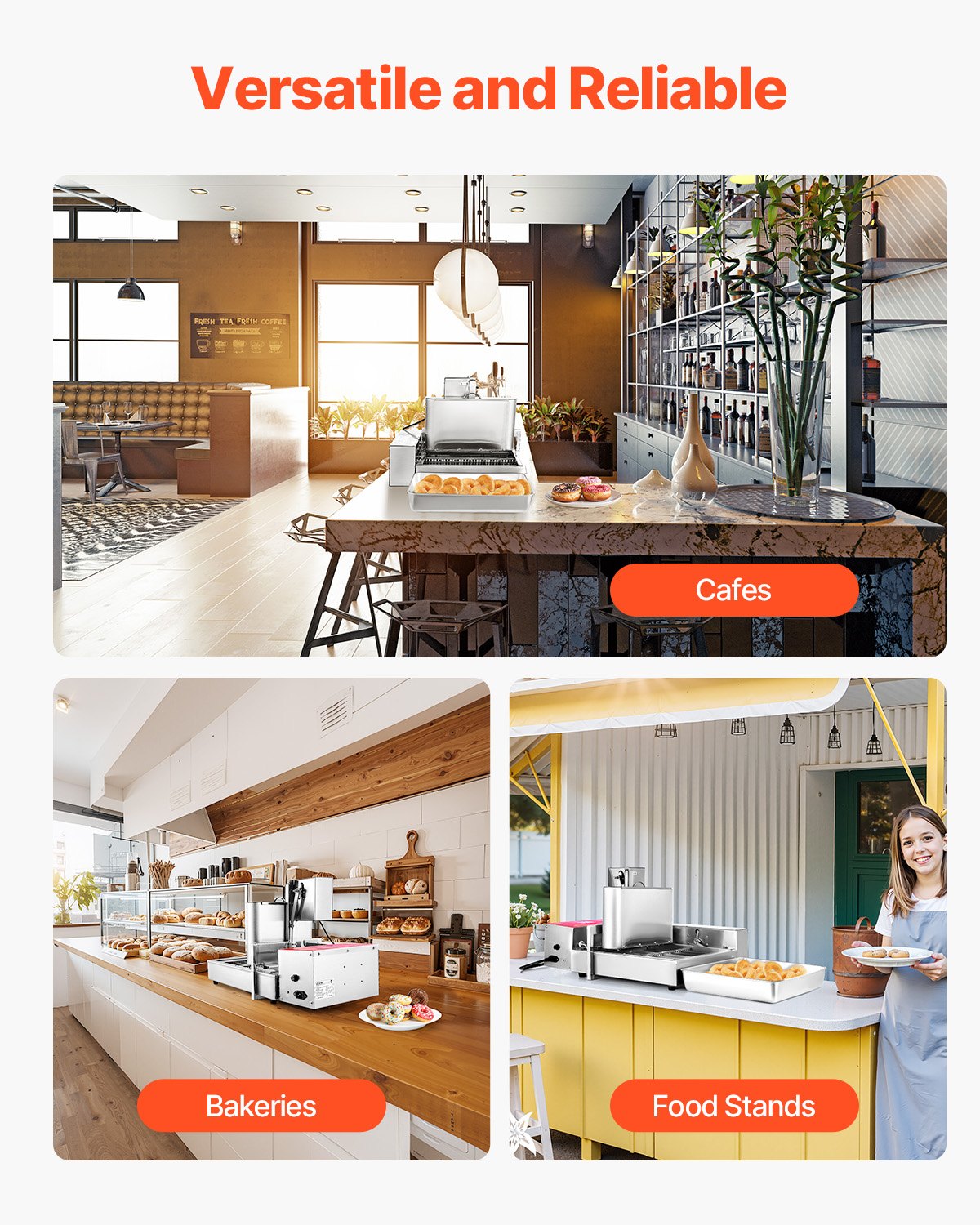 Commercial Automatic Donuts Machine, 6 Rows Donuts Making Equipment, 360 pcs/hour Electric High Power Doughnut Maker, Stainless Steel Frying Auto Fryer, with Intelligent Control