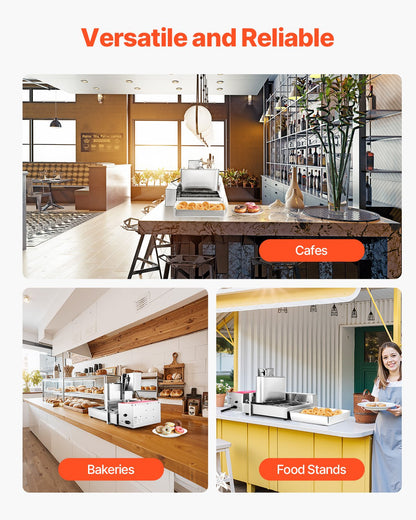 Commercial Automatic Donuts Machine, 6 Rows Donuts Making Equipment, 360 pcs/hour Electric High Power Doughnut Maker, Stainless Steel Frying Auto Fryer, with Intelligent Control