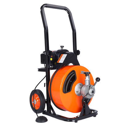 Drain Cleaner Machine Electric Drain Auger 3048 x 1.3 cm Auto Feed