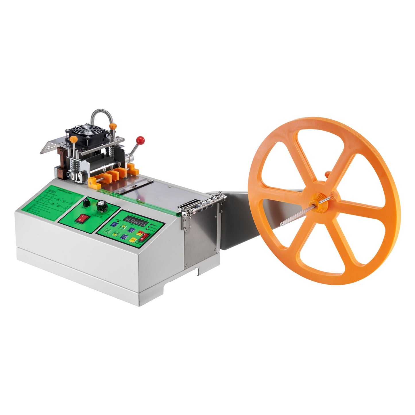 Automatic Webbing Cutting Machine, Hot and Cold Ribbon Cutting Machine with Adjustable Temperature and LCD Display, Zipper Tapes Cutter for Nylon Webbing, Elastic Bands, Shoelaces