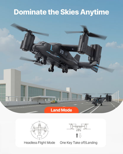 RC Helicopter, 2.4GHz Remote Control Helicopter with Gyro, 4-Channel RC Airplane for Beginner, Wing Lights & One-Key Takeoff/Landing, Flying Plane Toys for Kids Ages 8 and up