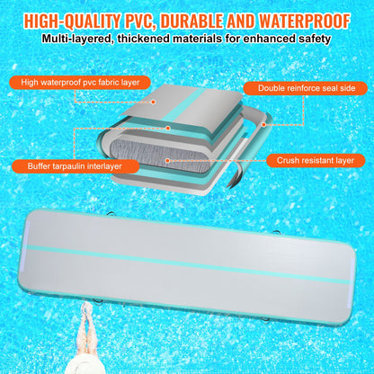 4 m Air Track Inflatable Training Tumbling Gymnastics Gym Mat with Pump