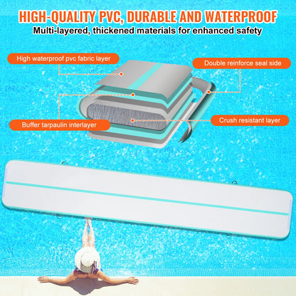 6.1 m Air Track Inflatable Training Tumbling Gymnastics Gym Mat with Pump