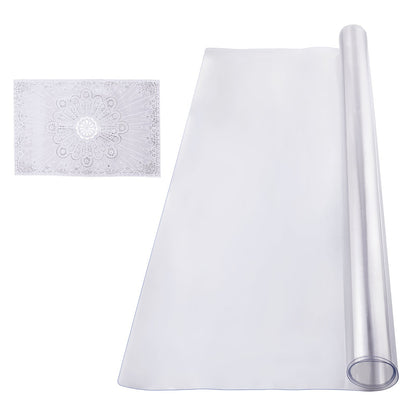 Plastic Table Cover, 40 x 60 Inch 1.5 mm Thick Clear Table Protector, Rectangle PVC Desk Mat, Waterproof & Easy Cleaning Desk Pad Tablecloth, for Office Dresser Dining Room Table Night Stand