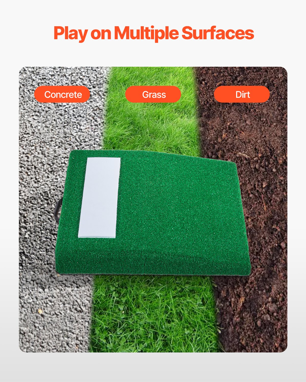 Pitching Mound, Portable Baseball Pitcher's Mound, 31 in Indoor Outdoor Pitching Practice and Training Equipment, Softball Pitching Aids with Antifade Turf, Pitching Rubber, Carry Handle
