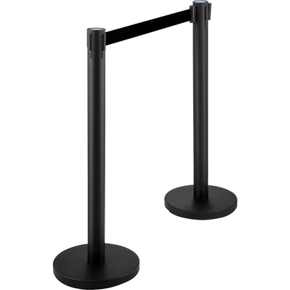 Crowd Control Stanchions, 6-Pack Crowd Control Barriers with 3PCS 6.5FT Retractable Belt, Stanchion Posts Queue Pole for Crowd Control Barriers, Easy Assembly
