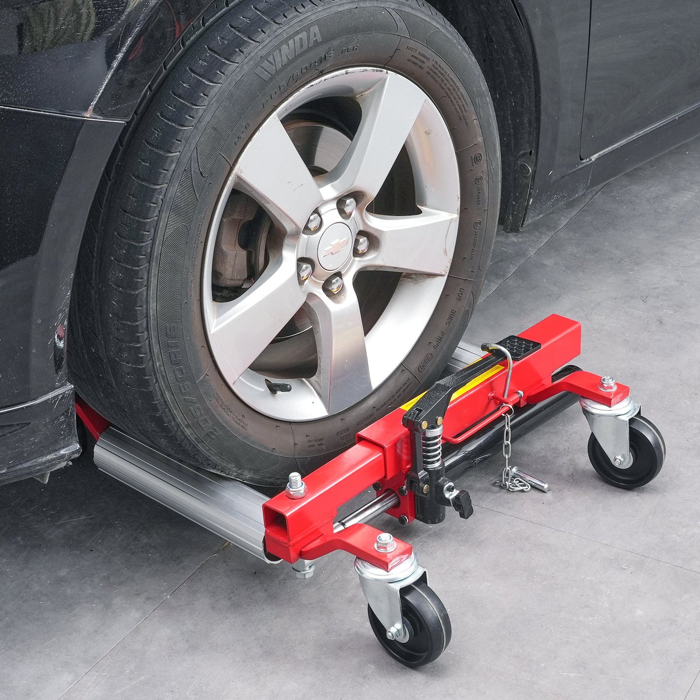 Wheel Dolly, Max Capacity 1500 Lbs Car Dolly, Car Jack Dolly Lifter with 360° Rotatable Wheels, Heavy Duty Vehicle Positioning Hydraulic Tire Jack, for Vehicle Car Auto Repair Moving, Set of 4