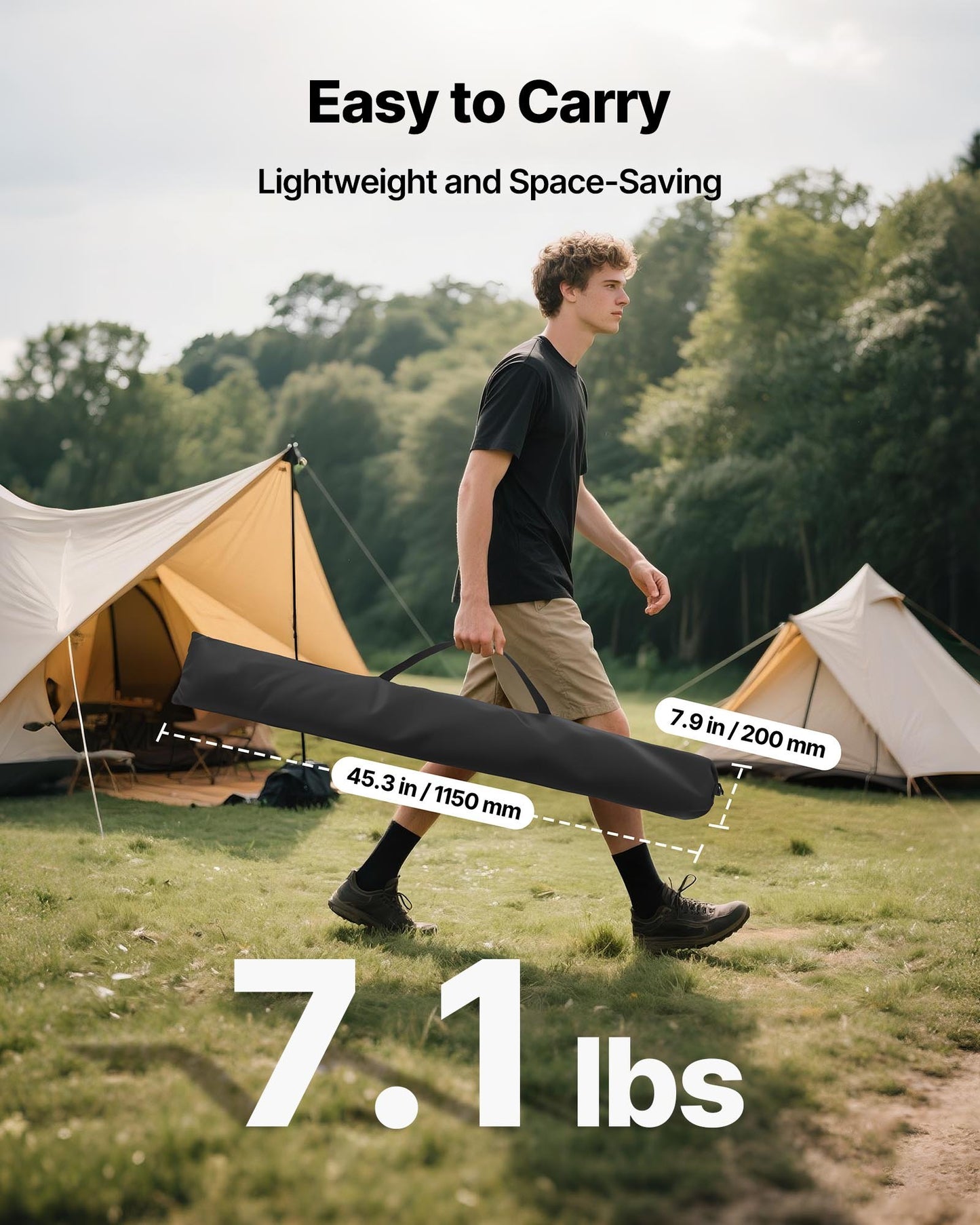 Projector Screen with Stand, 80 Inch 160° Wide Angle Indoor Outdoor Projection Screen, 16:9 4K HD Wrinkleless Portable Tripod Screens with Carry Bag, for Movie Home Theater Office Presentation