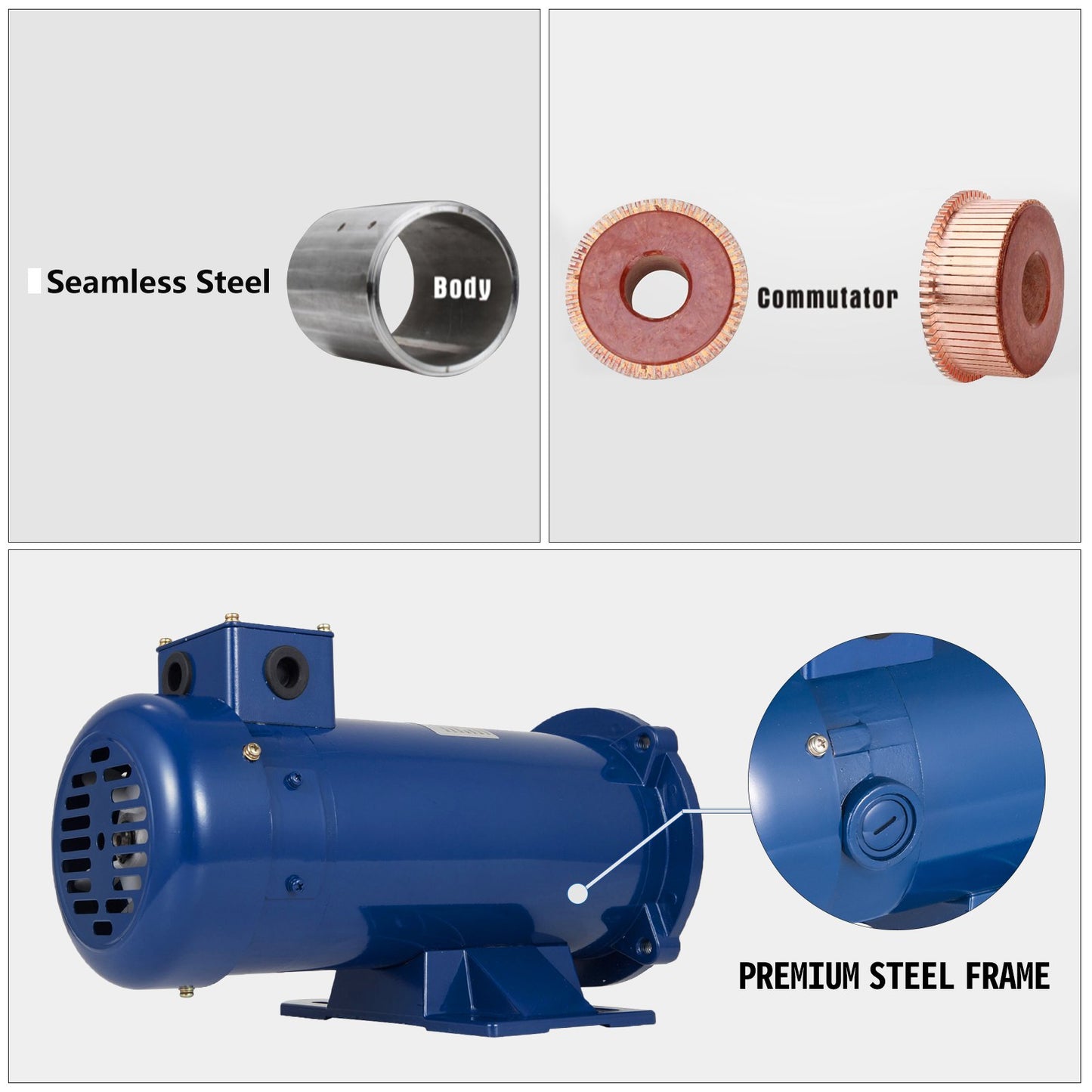 1 Hp DC Motor Rated Speed 1750 RPM 12V Electric Motor Permanent Magnet Motor