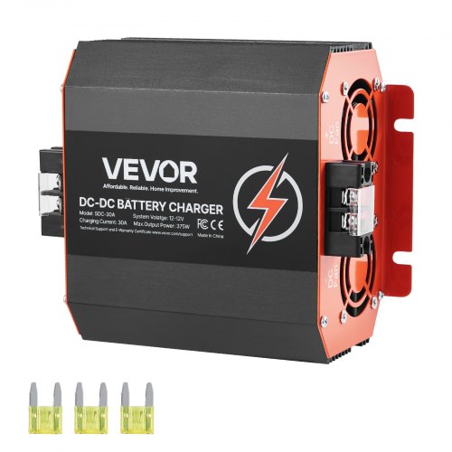 12V 30A DC/DC-Batterieladegerät, 375W, Bordladegerät für Blei-Säure-, Lithium-, AGM-, Gel- und Nassbatterien, intelligentes mehrstufiges Laden, für Wohnmobile, Nutzfahrzeuge, Boote, Yachten
