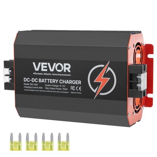 12V 60A DC/DC-Batterieladegerät, 750W, Bordladegerät für Blei-Säure-, Lithium-, AGM-, Gel- und Nassbatterien, intelligentes mehrstufiges Laden, für Wohnmobile, Nutzfahrzeuge, Boote, Yachten
