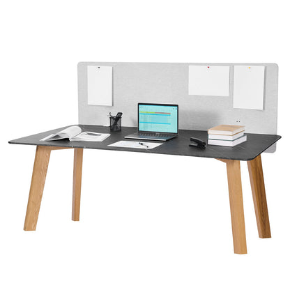 Desk Divider Privacy Panel, 1524 x 610 mm Clamp-on Office Desk Partition, PET Cubicle Partition Panel, Workstation Privacy Divider with 2 C-Type Clamps for Office, Sturdy Room, Library