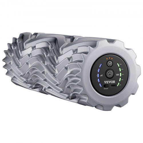 Vibrating Foam Roller, 5-Speed Electric Massage Roller, 16" Rechargeable Muscle Roller with 3 Vibration Modes, High Density EVA Foam Massager for Deep Tissue, Back Pain Relief, Exercise Recovery