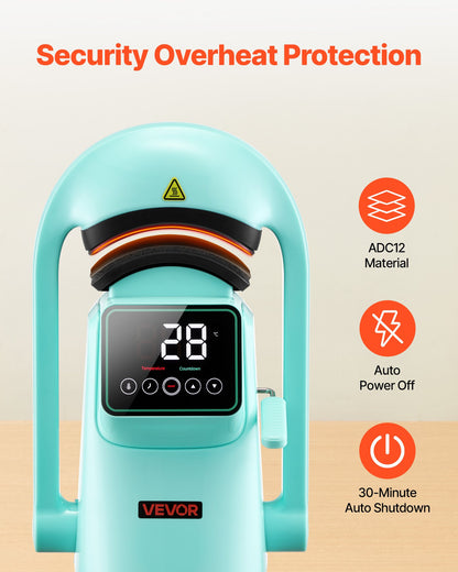 Auto Hat Heat Press Machine, with 2pcs Interchangeable Platens, Automatic Open and Release, Touchscreen for Precise Time and Temperature Control, Heat Transfer Printing for Caps, Hats, Green