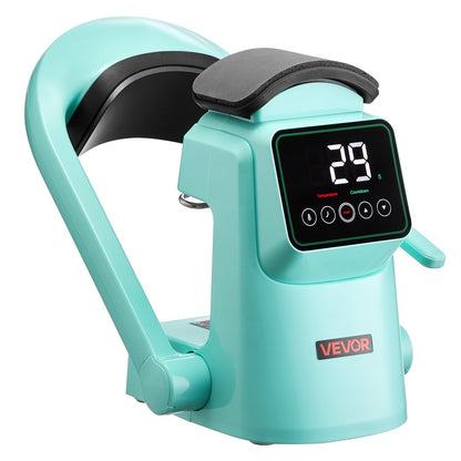 Auto Hat Heat Press Machine, with 2pcs Interchangeable Platens, Automatic Open and Release, Touchscreen for Precise Time and Temperature Control, Heat Transfer Printing for Caps, Hats, Green