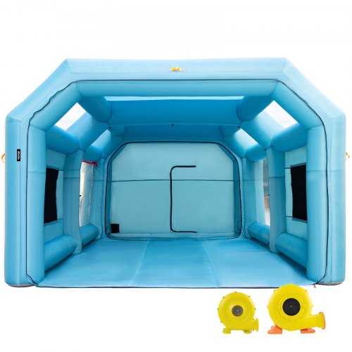 Inflatable Spray Booth Car Paint Tent 7 x 4 x 2.5 m Filter System 2 Blowers