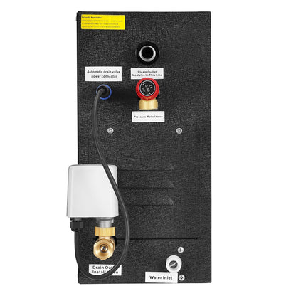 Steam Generator, 7.5 kW Steam Shower System with Controller for Home Sauna Bath Spa, Commercial Auto Drain Kit with Overheat, Dry-Run & Overpressure Protection, 10 Min to 24h Efficient, Black