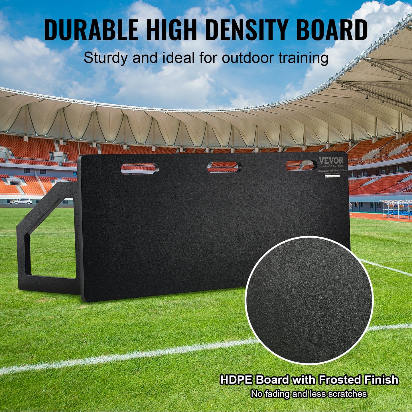 Soccer Rebounder Board, 114.3 x 45.7 cm Portable Soccer Wall with 2 Angles Rebound, Foldable HDPE Kickback Rebound Board, Soccer Training Equipment for Kids and Adults, Passing & Shooting Practice