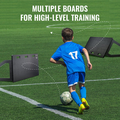 Soccer Rebounder Board, 114.3 x 45.7 cm Portable Soccer Wall with 2 Angles Rebound, Foldable HDPE Kickback Rebound Board, Soccer Training Equipment for Kids and Adults, Passing & Shooting Practice