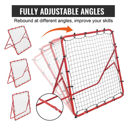 Soccer Rebounder Rebound Net, Kick-Back 99.1x99.1 cm, Portable Football Training Gifts, Fully Goal Net, Aids & Equipment for Kids Teens & All Ages, Easy Set Up & Perfect Storage